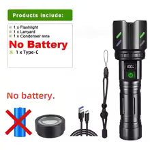 Lampe torche tactique LED à faisceau concentré