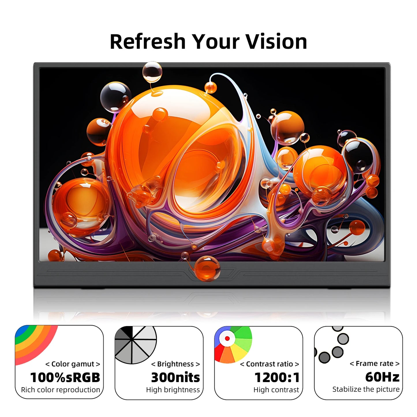 ZSUS 3840*2160 13-inch 4K Portable Monitor 60HZ For Laptop