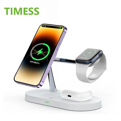 3 in 1 Wireless Charger Stand For iPhone 12 13 14 15 16 Fast Charging Station