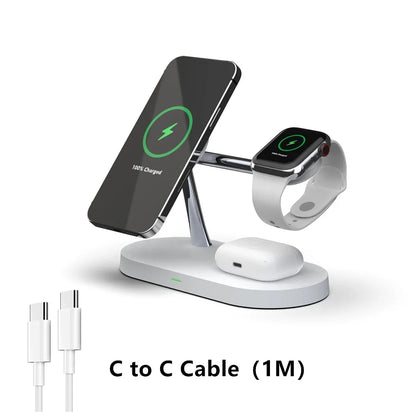 3 in 1 Wireless Charger Stand For iPhone 12 13 14 15 16 Fast Charging Station