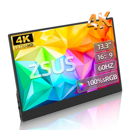 ZSUS 3840*2160 13-inch 4K Portable Monitor 60HZ For Laptop