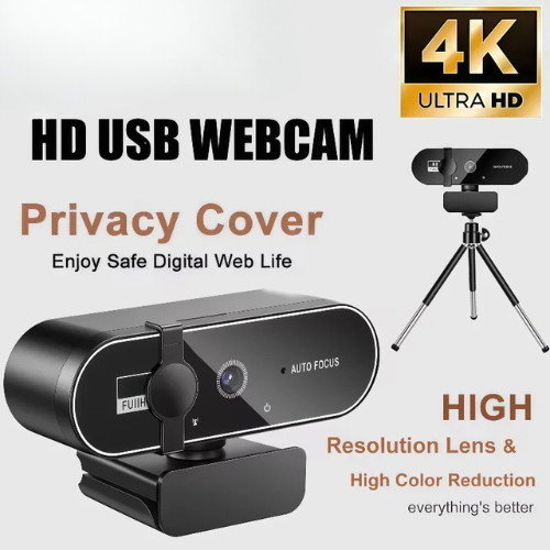 Lenovo 4K HD Mini Webcam With Microphone