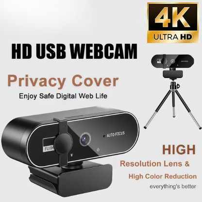 Lenovo 4K HD Mini Webcam With Microphone